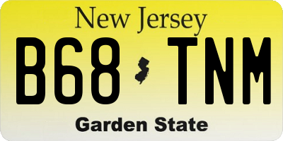 NJ license plate B68TNM