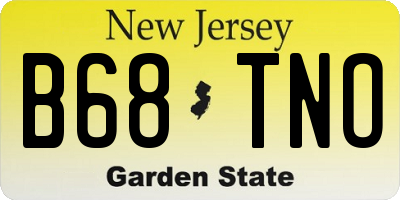 NJ license plate B68TNO