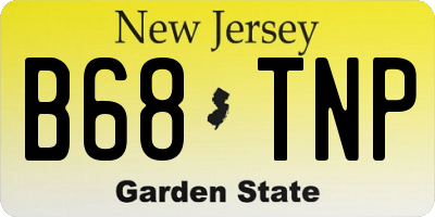 NJ license plate B68TNP