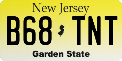 NJ license plate B68TNT
