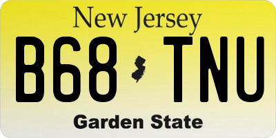 NJ license plate B68TNU