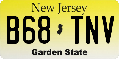 NJ license plate B68TNV