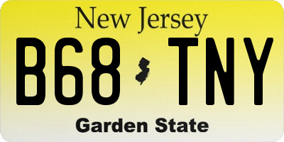 NJ license plate B68TNY