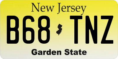 NJ license plate B68TNZ