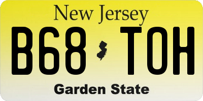 NJ license plate B68TOH