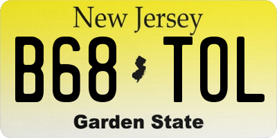 NJ license plate B68TOL