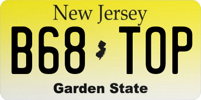 NJ license plate B68TOP