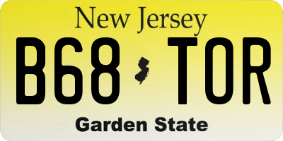 NJ license plate B68TOR