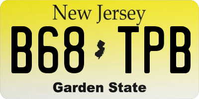 NJ license plate B68TPB