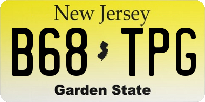 NJ license plate B68TPG