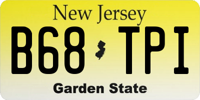 NJ license plate B68TPI