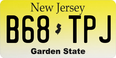NJ license plate B68TPJ