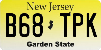 NJ license plate B68TPK
