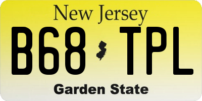 NJ license plate B68TPL
