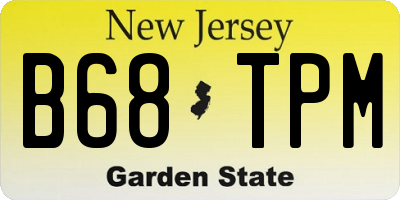NJ license plate B68TPM