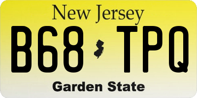 NJ license plate B68TPQ