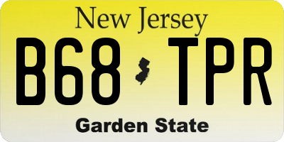NJ license plate B68TPR