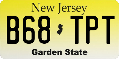 NJ license plate B68TPT