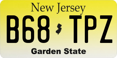 NJ license plate B68TPZ