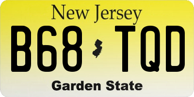 NJ license plate B68TQD