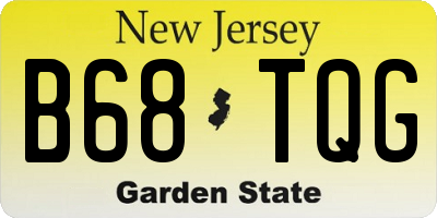 NJ license plate B68TQG