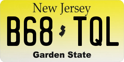 NJ license plate B68TQL