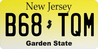 NJ license plate B68TQM