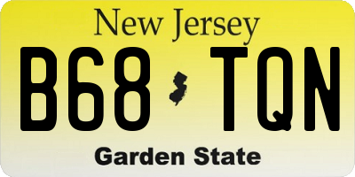 NJ license plate B68TQN