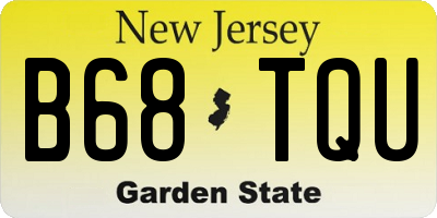 NJ license plate B68TQU