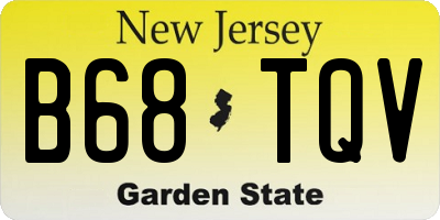 NJ license plate B68TQV