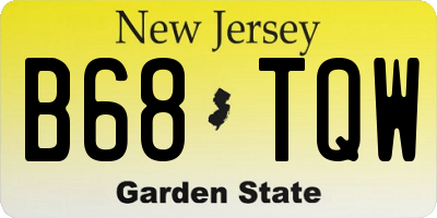NJ license plate B68TQW