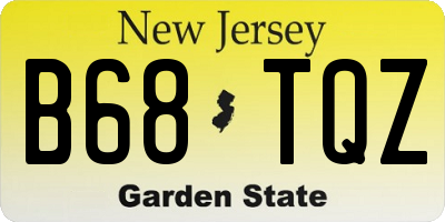 NJ license plate B68TQZ