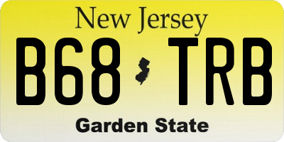 NJ license plate B68TRB