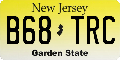 NJ license plate B68TRC