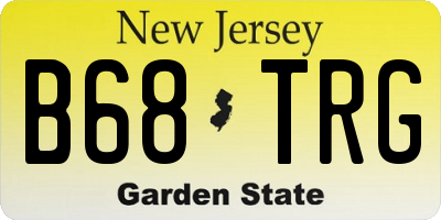 NJ license plate B68TRG
