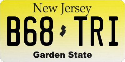 NJ license plate B68TRI