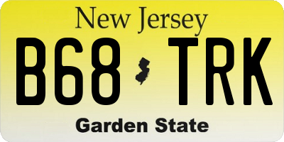 NJ license plate B68TRK