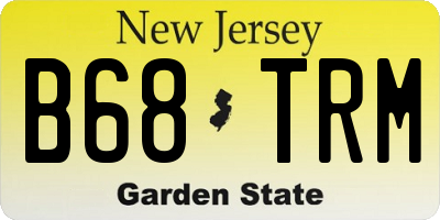 NJ license plate B68TRM