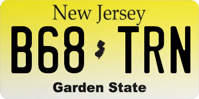 NJ license plate B68TRN