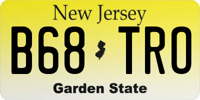 NJ license plate B68TRO
