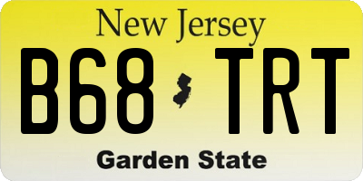 NJ license plate B68TRT