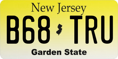 NJ license plate B68TRU