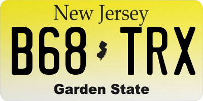 NJ license plate B68TRX