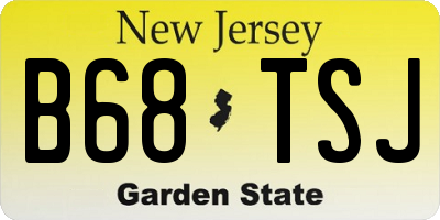 NJ license plate B68TSJ