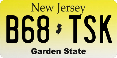 NJ license plate B68TSK