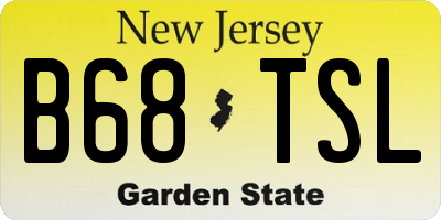 NJ license plate B68TSL