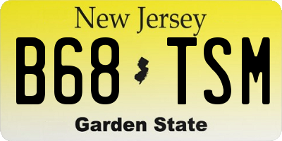 NJ license plate B68TSM