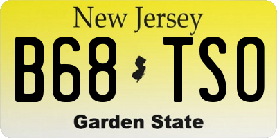 NJ license plate B68TSO