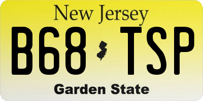 NJ license plate B68TSP