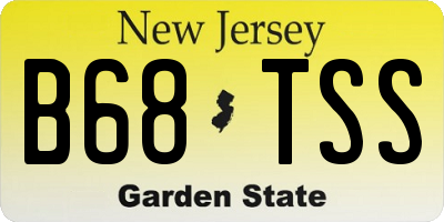 NJ license plate B68TSS
